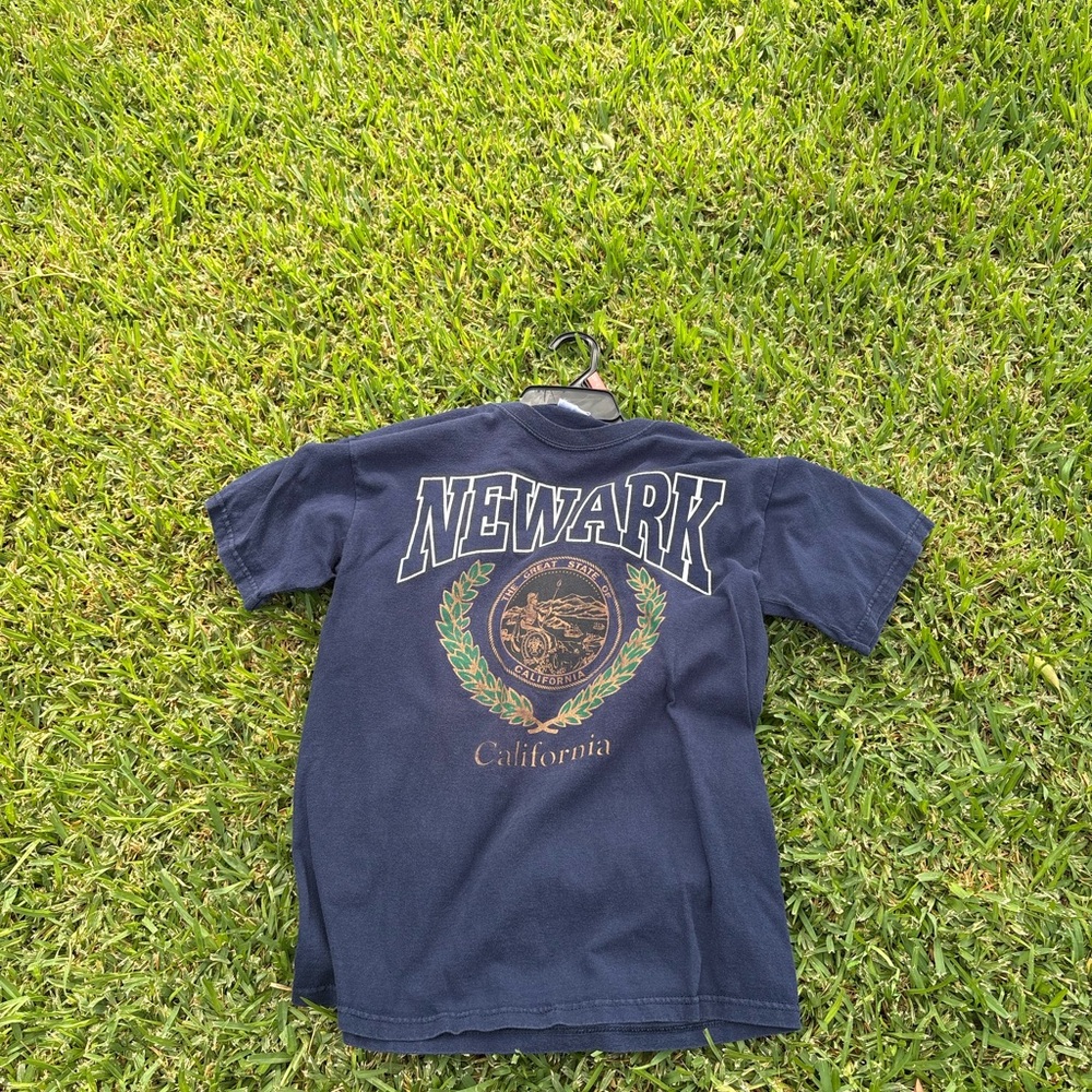 Navy Shirt with Newark Print